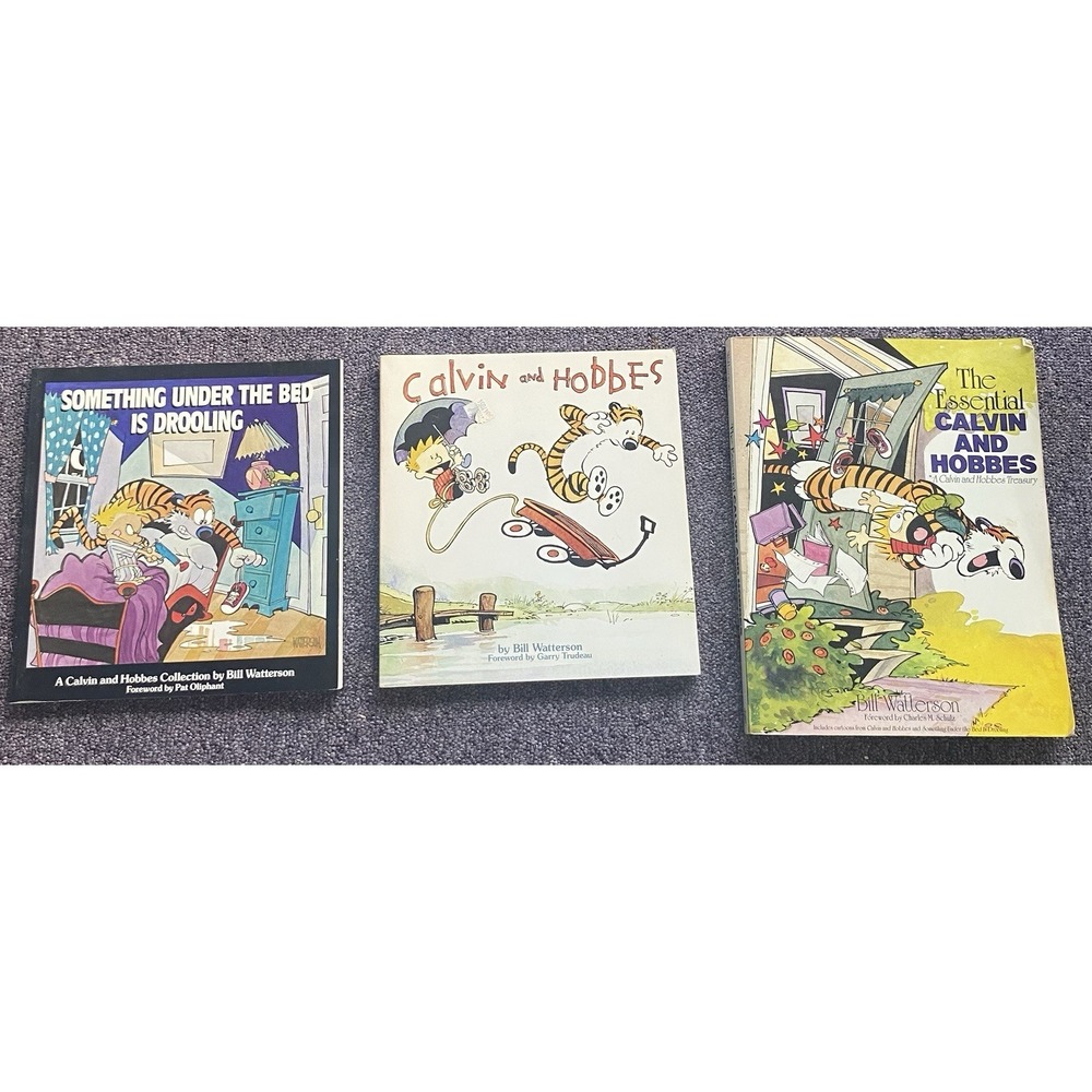 VTG Lot Of 3 Calvin and Hobbes Paper Comics Nostalgia Classics